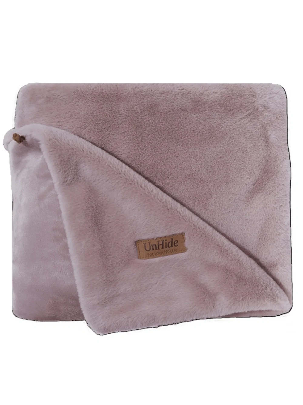 UnHide Lil’ Marsh Small Rosy Baby Faux Fur Throw - Lightweight Faux Fur Blanket